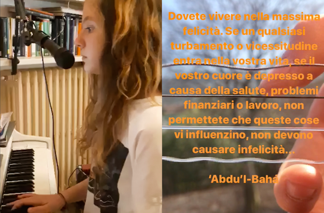  Të rinjtë në Itali po nxisin një ndjenjë më të madhe uniteti gjatë krizës aktuale shëndetësore duke ofruar këngë dhe prezantime artistike në internet. 